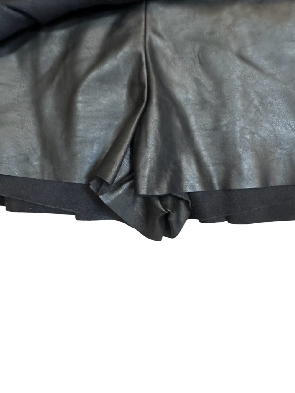 DO+BE Black Faux Leather Ruffle Skort Women’s Size Small Y2K Mini - Picture 6 of 9